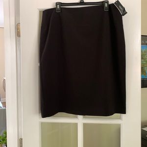 Alfani Womens Fully Lined Back Slit Straight Pencil Career Skirt Black NWT Sz16W